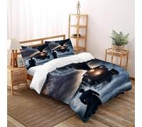 VulcanTrade Trains And People 3D Bedding Set Means of Transportation Bed Set 3 Pieces Soft Microfiber with 2 Pillowcases Zipper Closure for Adults（women And Kids） duvets Covers Double（200x200cm）