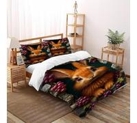 VulcanTrade Yellow Rabbit in The Stone Duvet Cover 3d Animated Animals Bedding Set 3 Piece Soft Microfiber with 2 Pillowcases Zipper Closure for Adults（women And Kids） duvets Covers Double（200x200cm）