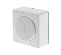 Vulco Complete Surface-Mounted 10A Double Switch - White Zenitech