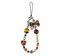 Vulfwela 1 Pcs Phone Charm Strap Universal Handmade Wrist Strap Camera Lanyard Pearl Chain String Accessories Universal for iPhone/Samsung Women Girls Bag Keychain
