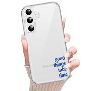 Vulfwela Clear Case for Samsung Galaxy A14 5G Jesus, Christian Aesthetic Bible Verse Pattern Print Cover, Cool God Transparent Simply Design Soft TPU Shockproof Protective Shell for Samsung A14 6,6"