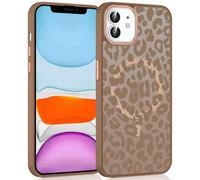 Vulfwela Cute Cheetah Print Phone Case for iPhone 12 Mini 5.4" Compatible with MagSafe, Aesthetic Brown Leopard Pattern Design Magnetic Cover Soft TPU Hard PC Back Shockproof Funda for Women Girls