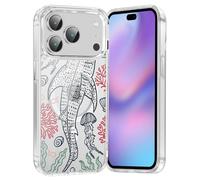 Vulfwela Cute Clear Whale Shark Magnetic Phone Case for iPhone 17 Pro Max 6.9", Compatible with MagSafe, Aesthetic Ocean Coral Jellyfish Pattern Cover Soft TPU Shockproof Protective for Women Girls