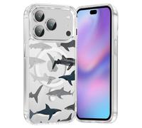 Vulfwela Cute Clear Whale Shark Magnetic Phone Case for iPhone 17 Pro Max 6.9", Compatible with MagSafe, Aesthetic Trendy Ocean Pattern Cover Slim Soft TPU Shockproof Protective Funda for Women Girls