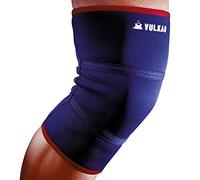 Vulkan Classic Neoprene Knee Support, Navy Blue/Red, Small