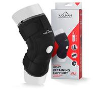 VULKAN Classic Stabilised Knee Support, Medium, Knee Sleeve for Patella Support, Hinged Knee Brace for Meniscus Tears and ACL Injuries,Open Knee Brace for Athletes,Working Out and Exercising, Large