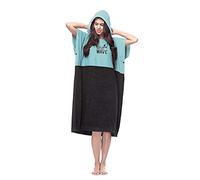 Vulken Extra Large Teal Blue Thick Hooded Beach Towel Changing Robe. Surf Poncho Women for Easy Change in Public. Quick Dry Microfiber Toweling for The Beach, Pool, Lake, Water Park. S/M