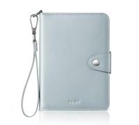 VULKIT Airtag Passport Holder for Travel, RFID Blocking Travel Wallet, Passport Cover for Family with Luggage Tag & Wrist Strap, Holds ID Card, 6+ Cards, Tickets, Cash, Coin, Brown, Family 4 Persons