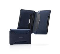 VULKIT Card Holder for Men & Women RFID Credit Card Wallet Leather Slim Men's Wallets Magnetic Closure Bifold Business Card Holders, Navy Blue