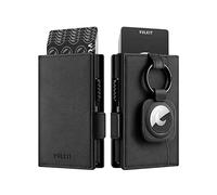 VULKIT Card Holder Wallet with Airtag Holder Pop Up Wallet RFID Blocking Metal Card Case, Magnetic Closure with Banknote Compartment