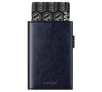 VULKIT Card Wallet, Leather Pop Up Card Holder RFID Blocking Card Holder Wallet with Full-Length Banknote Compartment, ID Window & Magnetic Closure