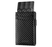 VULKIT Credit Card Holder Leather Card Wallet RFID Blocking Automatic Pop Up Business Card Case for Cards & Notes