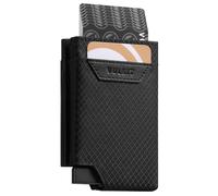 VULKIT Credit Card Holder RFID Blocking Bifold Card Wallet for Men with Card Cases & Money Organisers Metal Minimalist Men's Wallets, Black