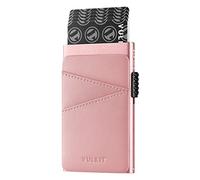 VULKIT Credit Card Holder RFID Blocking Metal Card Holder for Women Pop Up Card Wallet Slim Women's Wallet, Rose