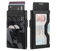 VULKIT Credit Card Holder with EDC Pockets & ID Window RFID Blocking Pop Up Card Wallet Slim Metal Wallet