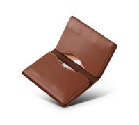 VULKIT Leather Business Card Holder, RFID Blocking, Magnetic Closure, 2 Big Slots Holds up to 40 Cards, Brown