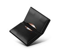 VULKIT Leather Business Card Holder, RFID Blocking, Magnetic Closure, 2 Big Slots Holds up to 40 Cards, Black