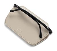 VULKIT Leather Glasses Case, Ultra Slim Sunglasses Case, Two Fixed Modes Spectacle Cases, Fits Most Eyeglasses & Sun Glasses, Minimalist Slim Design for Men & Women, Moonlight Taupe