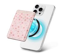 VULKIT Magsafe Wallet with Magsafe Sticker, Elastic RFID Blocking Magnetic Card Holder for iPhone 17/16/15/14/13/12 Series, Samsung Galaxy & Other Smartphones