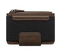 VULKIT Mens Credit Card Holder Slim Passcass Wallet Hunter Leather RFID Blocking Minimalist Card Wallet with ID Window Zipped Coin Pocket & Magnetic Closure