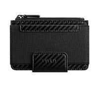 VULKIT Mens Credit Card Holder Slim Passcass Wallet Hunter Leather RFID Blocking Minimalist Card Wallet with ID Window Zipped Coin Pocket & Magnetic Closure