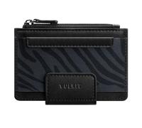 VULKIT Mens Credit Card Holder Slim Passcass Wallet Hunter Leather RFID Blocking Minimalist Card Wallet with ID Window Zipped Coin Pocket & Magnetic Closure