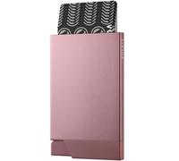 VULKIT Metal Card Holder for Women Credit Card Holders RFID Blocking Pop Up Card Wallet Slim Women's Wallet for 6-8 Cards, Rose Gold