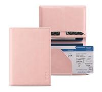 VULKIT Passport Holder for Travel, RFID Blocking Passport Cover, Slim Travel Wallet for Men & Women, Dusty Pink