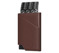 VULKIT Pop up Card Wallet RFID Blocking Slim Aluminum Metal Bank Card Holder Case with Business Money Pocket for Credit Cards Notes and Coins