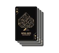 VULKIT RFID Blocking Card, 4 Pack, Debit Credit Card Protector, Contactless NFC Blocker, Ace-Pattern