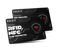 VULKIT RFID/NFC Blocking Cards - 2 Pack, Ultra Thin Credit Card Protector, Contactless Cards Protecor, Premium NFC Blocker, for Credit Cards, ID Cards, Passports, Wallet