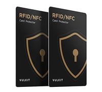 VULKIT RFID/NFC Blocking Cards - 2 Pack, Ultra Thin Credit Card Protector, Contactless Cards Protecor, Premium NFC Blocker, for Credit Cards, ID Cards, Passports, Wallet