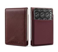 VULKIT Slim Money Clip Wallets - Thin RFID Credit Card Holder Minimalist Front Pocket Wallet for Men, Leather with Magnetic Money Clip, Holds Cash & Cards(Espresso)