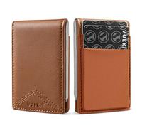 VULKIT Slim Money Clip Wallets - Thin RFID Credit Card Holder Minimalist Front Pocket Wallet for Men, Leather with Magnetic Money Clip, Holds Cash & Cards(Light Brown)