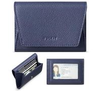 VULKIT Women Wallets, Credit Card Holder with Clear ID Window on The Back, RFID Blocking Card Wallet, One Large Pocket for Cash, Coins, and Cards, Navy Blue