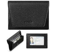 VULKIT Women Wallets, Credit Card Holder with Clear ID Window on The Back, RFID Blocking Card Wallet, One Large Pocket for Cash, Coins, and Cards, Jet Black