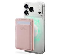 Vulkitty Magsafe Wallet RFID Blocking Leather 3-Card Holder Magnetic Wallet with ID Window for iPhone 16/15/14/13/12 Series, with Banknote Compartment & Snap Closure
