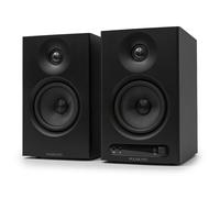 VULKKANO PRO4 Studio Monitor Speakers with 4” Woofer, Bluetooth, Balanced TRS Input, RCA, Headphone Output, AUX, Optical, EQ Adjustments, PC Monitor Speakers
