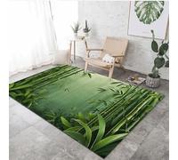 VULORA Bamboo Rug 3D, Zen Nature Area Rug 140x200cm Non-Slip Washable Living Room Carpet Soft Floor Mat for Bedroom Dining Room Kitchen Entryway Hallway Parties Home Decor 2Q2392