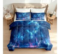 VULORA Coverless Duvet King Shooting Stars Comforter Set Summer