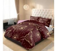 VULORA Coverless Duvet Single Luna Moth Boho Reversible All Season Bedding