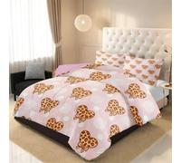 VULORA Coverless Duvet Small Double Leopard Bow Print 7.5 Tog Reversible