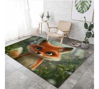 VULORA Fox Rug 3D, Animals Interesting Area Rug 50x80cm Non-Slip Washable Living Room Carpet Soft Floor Mat for Bedroom Dining Room Kitchen Entryway Hallway Parties Home Decor 2Q1253