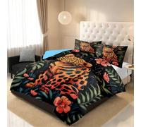 VULORA Leopard Floral Small Double All Season Coverless Duvet 7.5 Tog