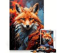 Vulpine Majesty Red Fox 1000 Piece Adult Puzzles Focus Training Casual Relaxation Fine Edges Unique Xmas Gift (38x52cm)