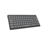 Vultech KEY-601WBT Wireless and Bluetooth Keyboard, Rechargeable 80/90 Hours Runtime, Ultra-Thin Italian Layout, Quiet Keys, 12 Multimedia, Compatible with PC, Mac OS, Smartphone