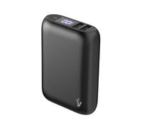 VulTech Power Bank VPB-WP10BK 10000mAh 3.7V 37Wh 2x USB-A + Type-C Powerbank Portable Charger Lightweight Fast 3 Charging Ports, LCD with Residual Capacity for iPhone Samsung Xiaomi
