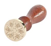 VULTRO Retro Xmas Snowflake Pattern Wax Seal Fire Painting Stamp for Envelope Gift Card