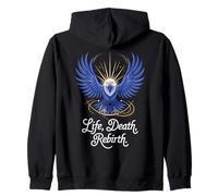 Vulture Life Death Rebirth Symbolic Design Zip Hoodie