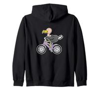 Vulture with Bicycle Zip Hoodie